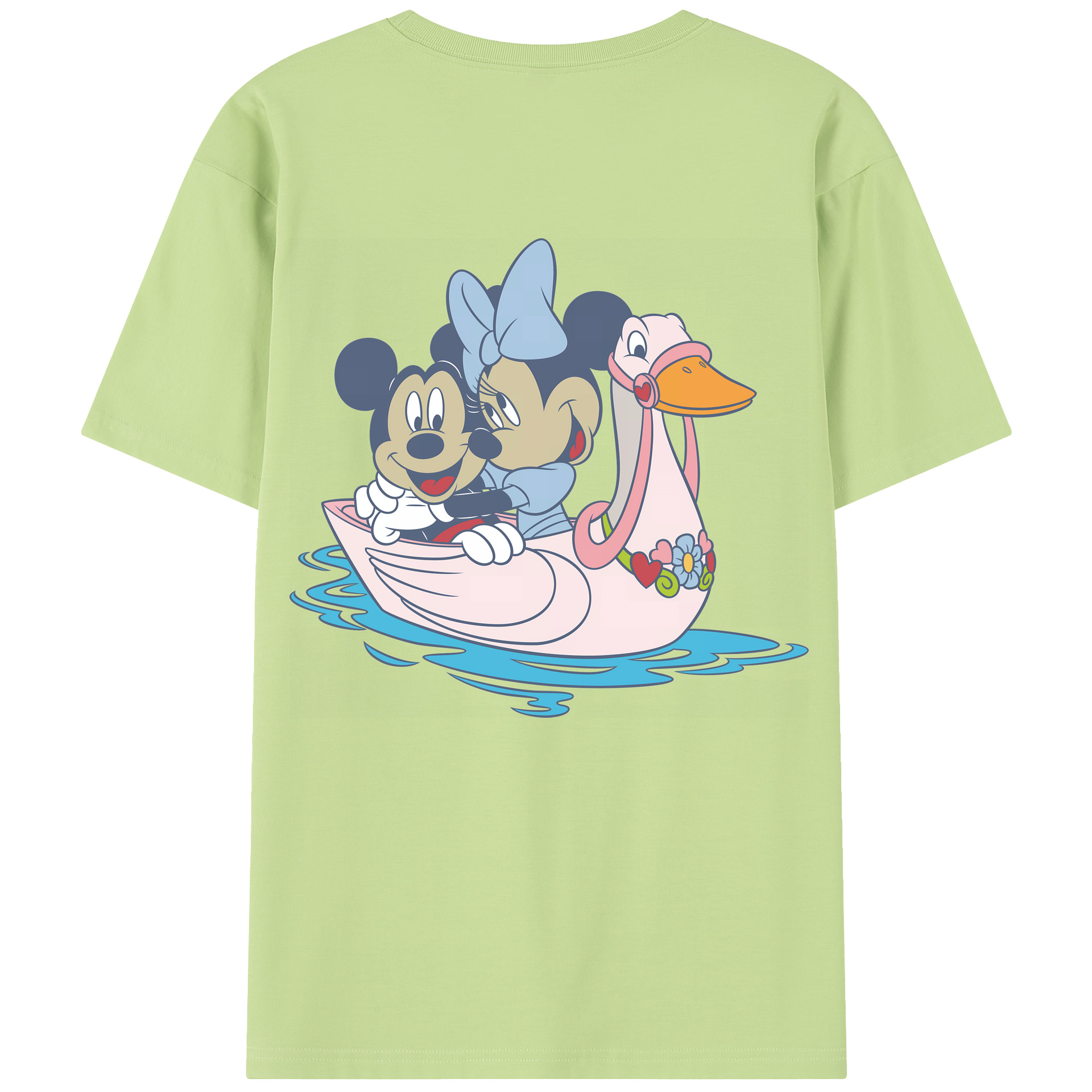 （画像用） ミッキーマウス Mickey Mouse 綿100％半袖Tシャツ（背面プリント）